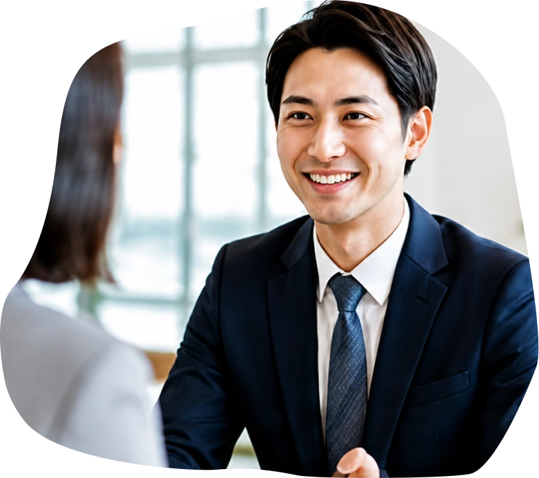 商談するビジネスパーソン