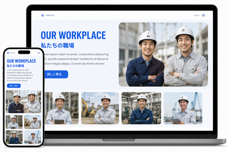 採用LPの画面